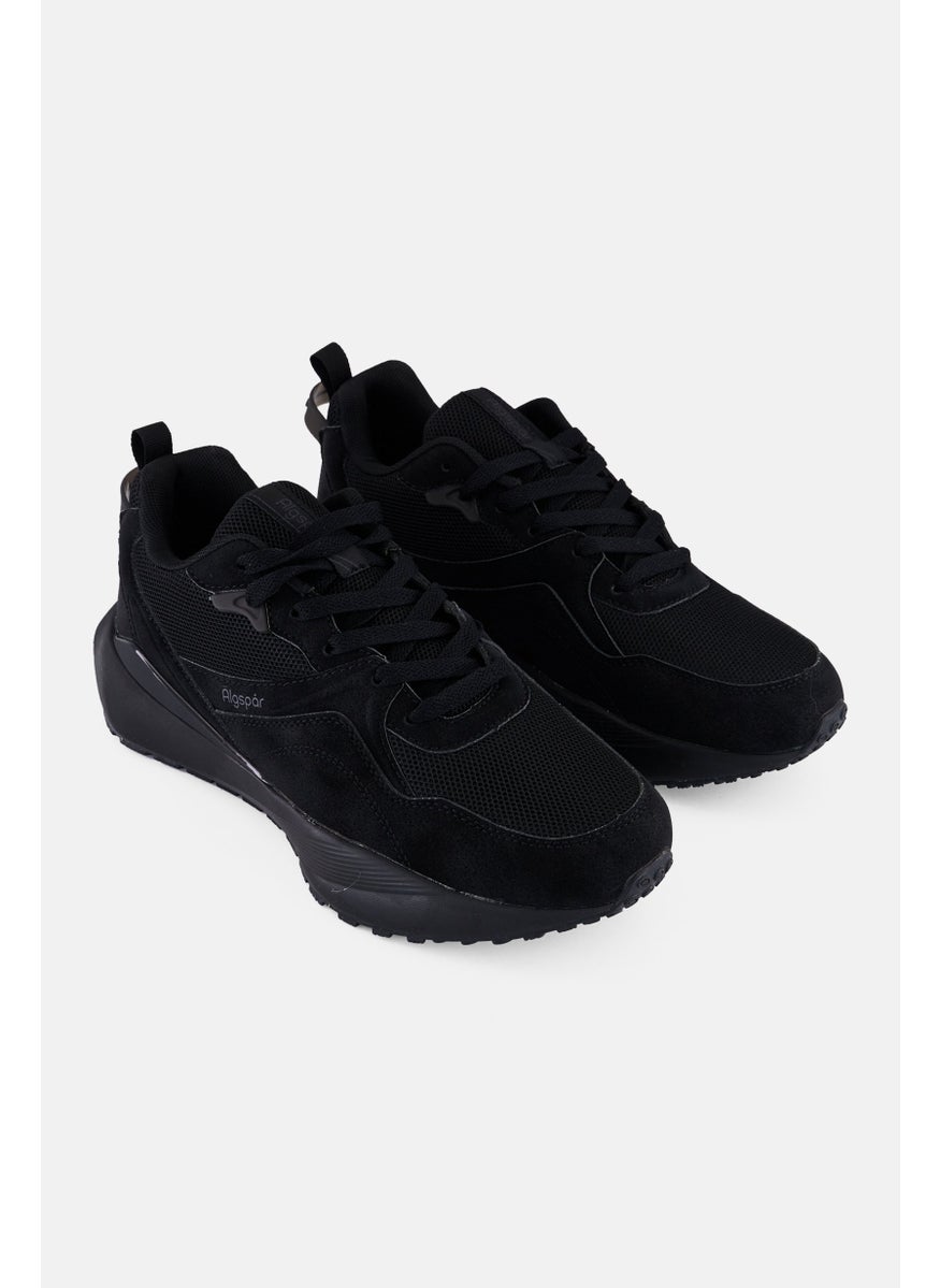 Algspar Men Lace Up Casual Shoes, Black  - Image 1