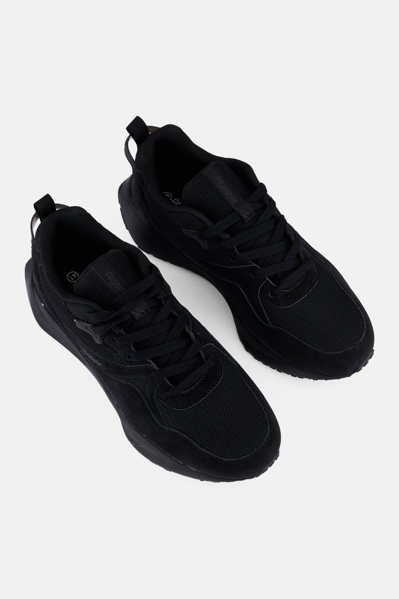 Algspar Men Lace Up Casual Shoes, Black - Image 4