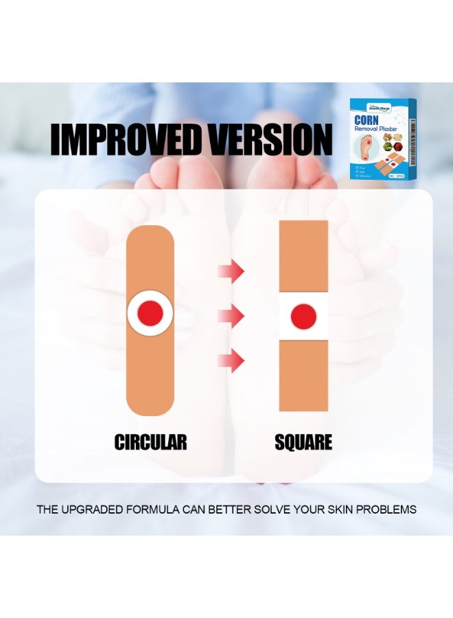 ساوث مون ضمادات لإزالة مسامير القدم، ضمادات لإزالة الثآليل، علاج لتخفيف آلام مسامير القدم والعناية بالقدم، لصقات تنظيف مضادة للبكتيريا ومضادة للالتهاب - Image 2