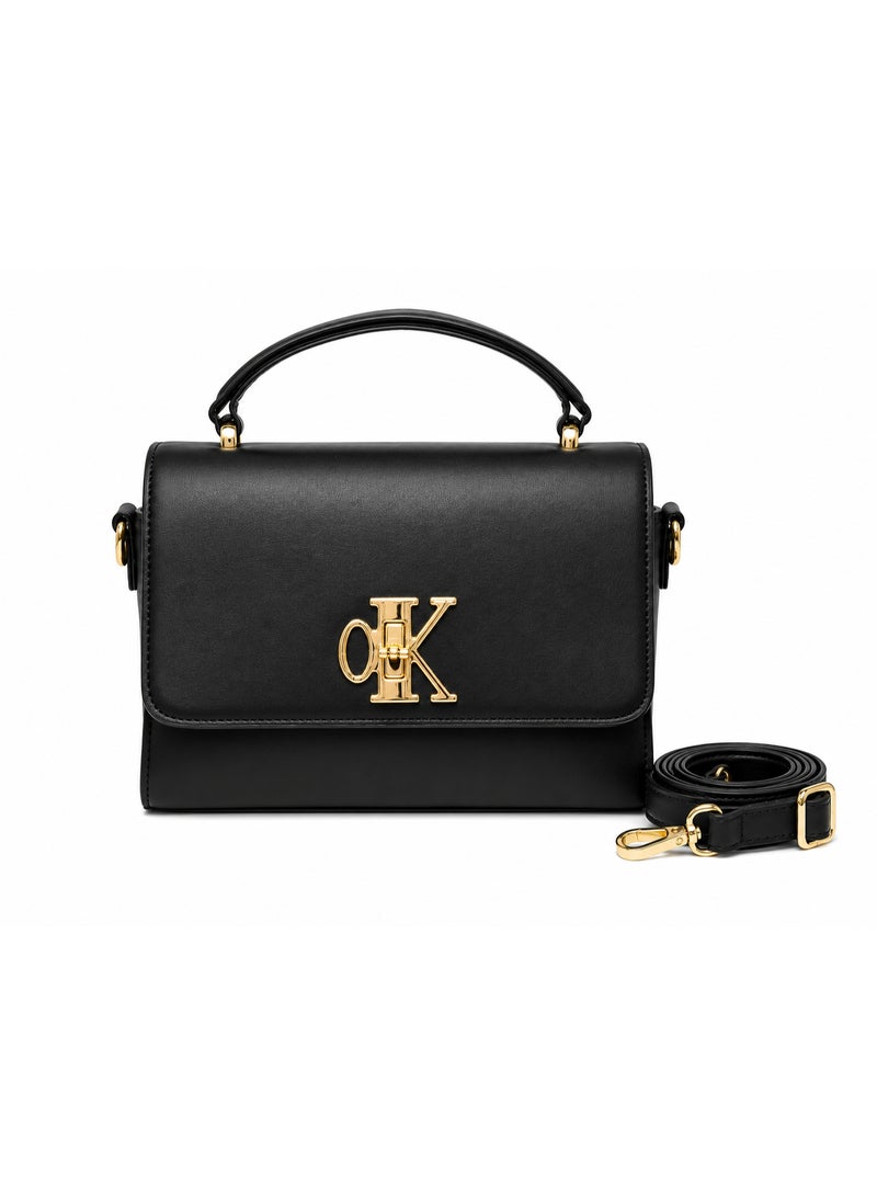 Kanaz "Classic Queen" Women's Handbag – Elegant Crossbody Shoulder Bag with Luxury Gold Hardware & Adjustable Strap, Structured Fashion Purse - Image 1