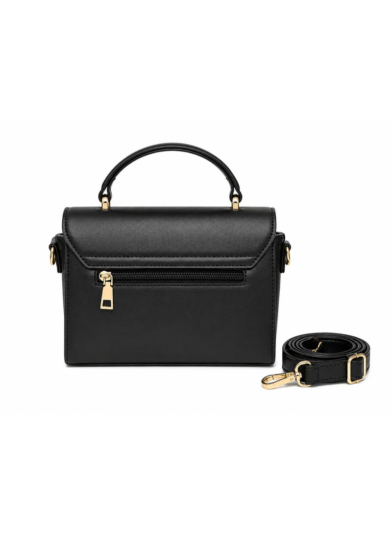 Kanaz "Classic Queen" Women's Handbag – Elegant Crossbody Shoulder Bag with Luxury Gold Hardware & Adjustable Strap, Structured Fashion Purse - Image 3