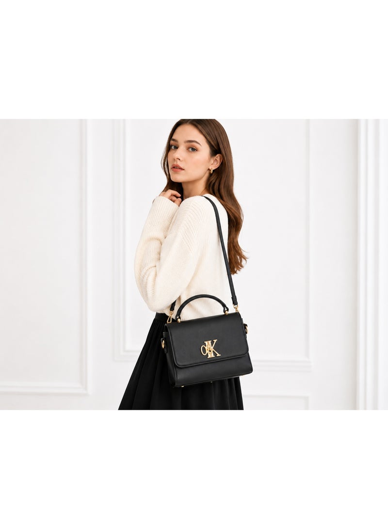 Kanaz "Classic Queen" Women's Handbag – Elegant Crossbody Shoulder Bag with Luxury Gold Hardware & Adjustable Strap, Structured Fashion Purse - Image 2