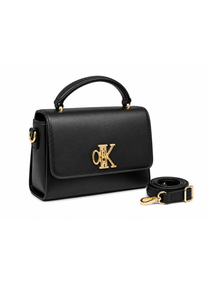 Kanaz "Classic Queen" Women's Handbag – Elegant Crossbody Shoulder Bag with Luxury Gold Hardware & Adjustable Strap, Structured Fashion Purse - Image 5