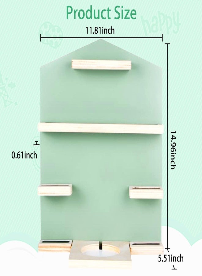 QILUCKY Large House Tonie Shelf for Toniebox Storage,Box Magnetic Wall Shelf for Children to Play and Collect for 15-20 Figures,Toniebox Storage for All Your Tonie Accessories (Green) - Image 2