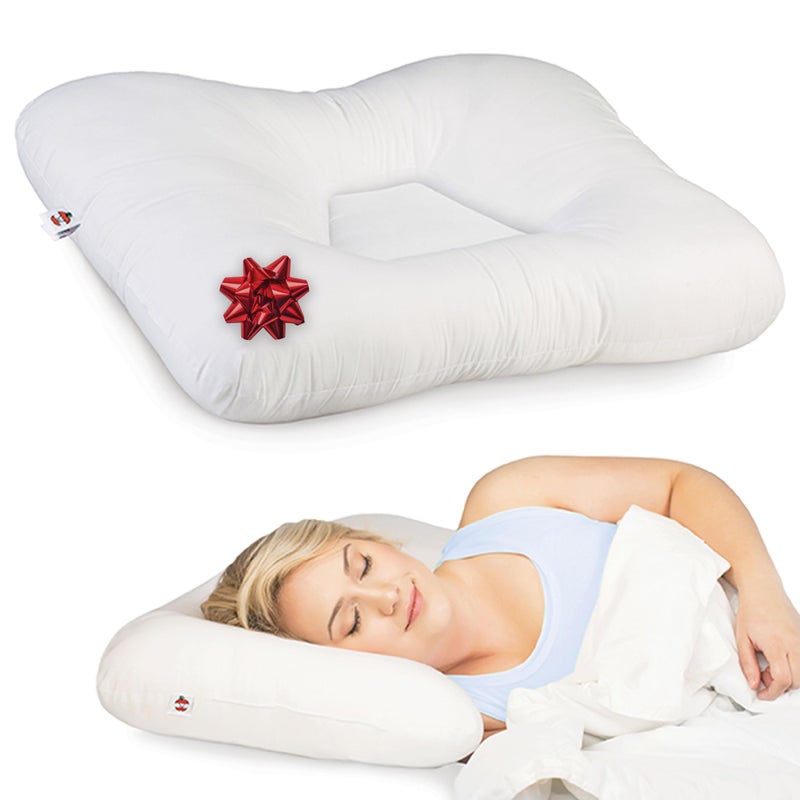 Core Products Tri-Core Cervical Support Pillow â€“ Gentle (Medium Firmness) Orthopedic Neck Pillow for Pain Relief, Back and Side Sleepers â€“ Ergonomic Contour Pillow â€“ Assembled in USA, Full Size - Image 1