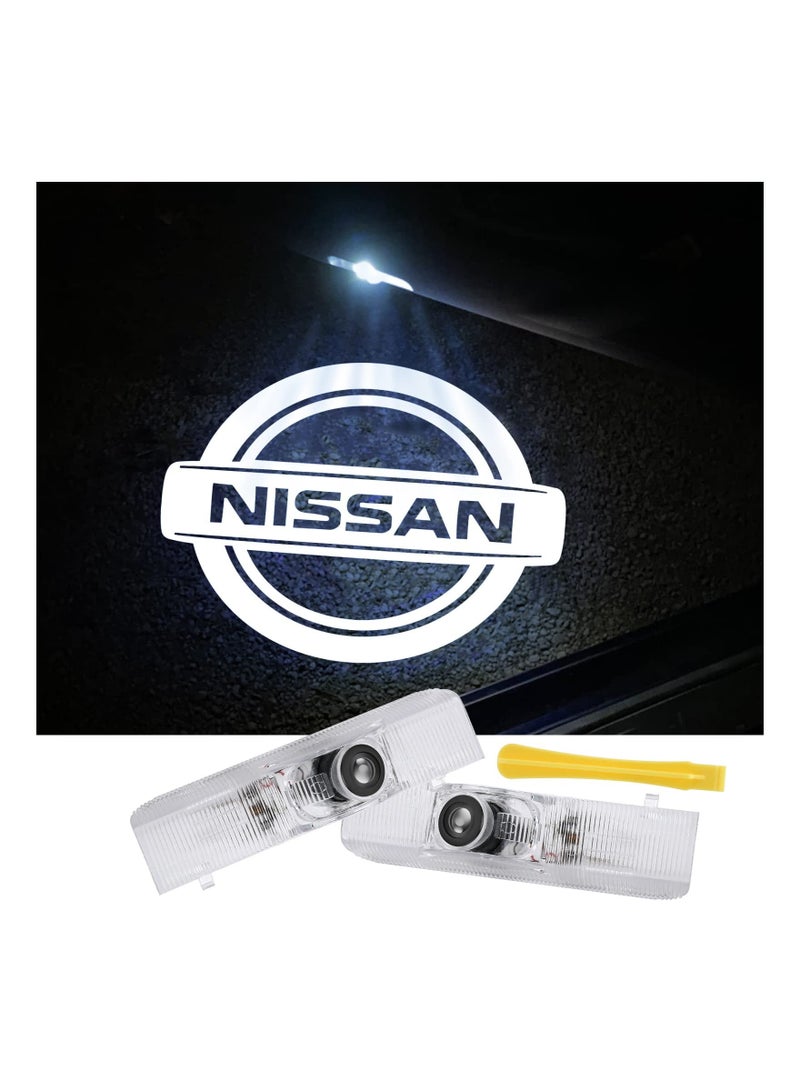2PCS No Fade LED Car Lights LED Welcome Lights Car Door Logo Projection Lights Eye-Catching Car Door Logo Displays Car Door Light Logo Compatible with Altima Maxima Armada Titan Quest Pathfinder TERRA - Image 1