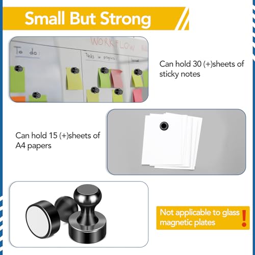 LOVIMAG Fridge Magnets 28Pcs Refrigerator Whiteboard Small Strong Magnet Classroom Kitchen Accessories Decorative Locker Set Decor Must Haves Office Calendar Refrigerador Magnetic Cute Crafts Black - Image 5