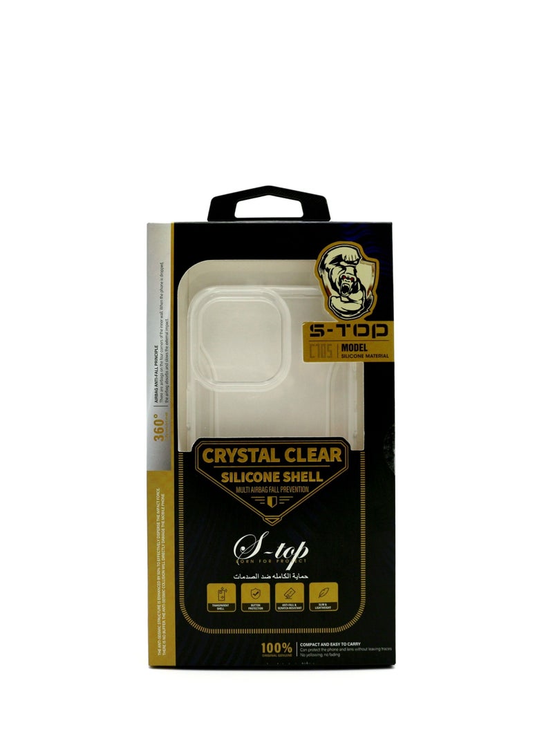 S-TOP iPhone 13 Pro 6.1 inch Case Ultra Thin Soft TPU 4 Corners Shockproof Scratch Protection Anti-fall Clear Case Compatible iPhone 13 Pro - Image 1