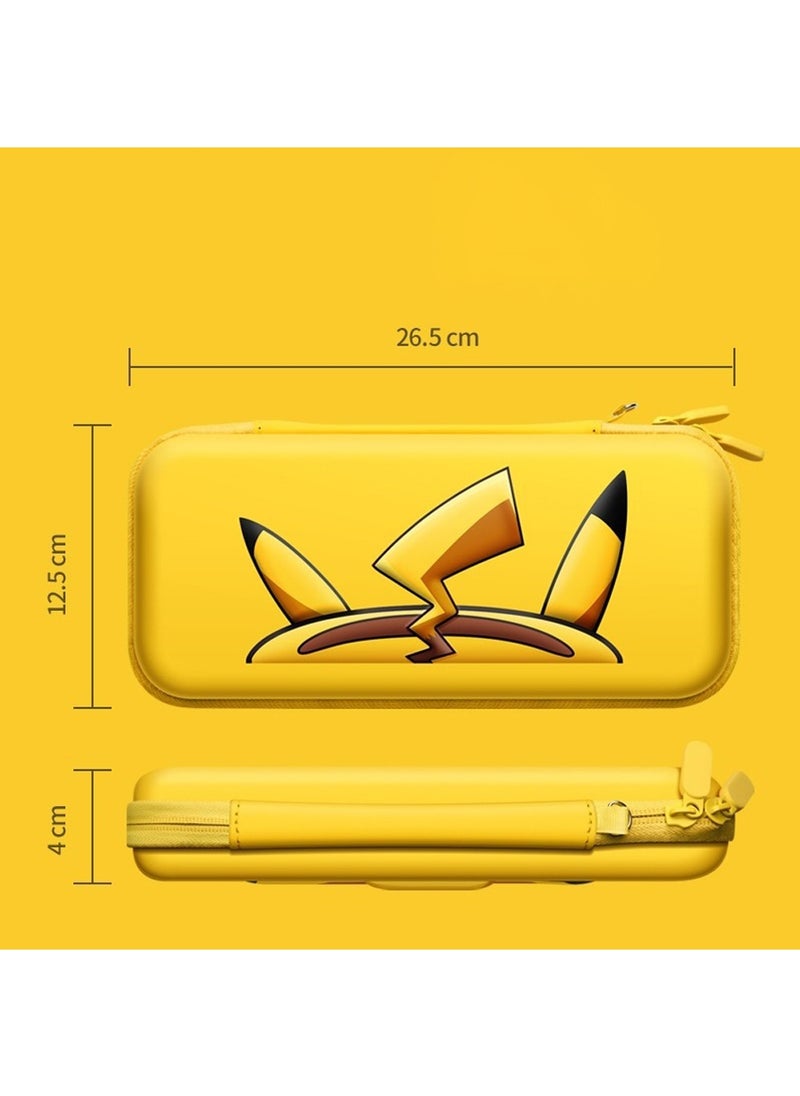 Generic - Pokémon Themed Pattern Pikachu Zippered Storage Bag for Nintendo Switch/Switch OLED,Protective Portable Carry Case with 10 Game Card Slots, Portable Travel Carry Cover for Switch/Switch OLED - Image 1