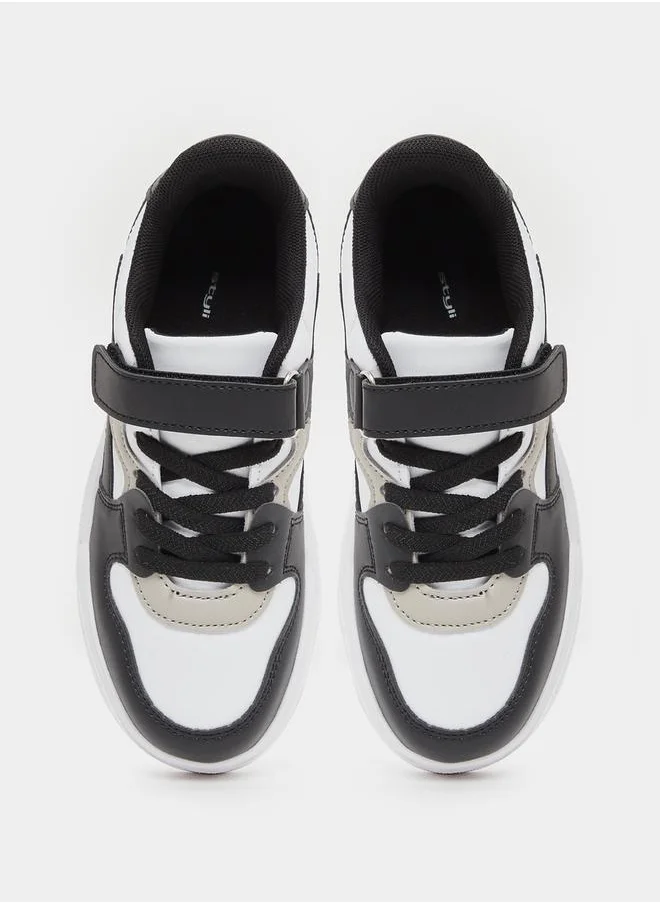 Styli Color Block Round Toe Sneakers