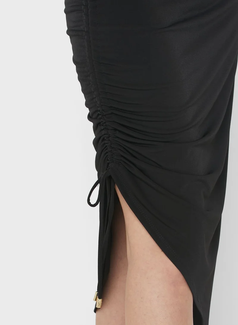 RIVER ISLAND Ruched High Waist Skirt