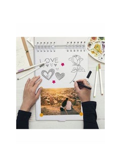 O Ozone 80 Pages Scrapbook Photo Album DIY Handmade Album Scrapbook Set with Metallic Markers, Craft Paper Stickers Artboards - Pink  - Image 5