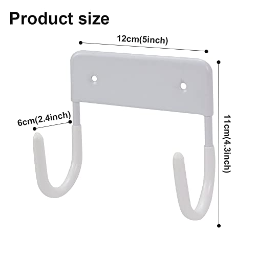 EXCLEN Ironing Board Hanger Wall Mount Ironing Board Holder Organizer Wall Rack for Laundry Rooms Storage Rack Hanging Shelf Hanger (White) - Image 4