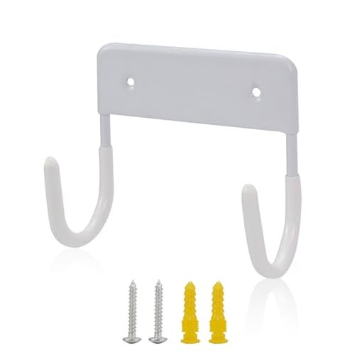 EXCLEN Ironing Board Hanger Wall Mount Ironing Board Holder Organizer Wall Rack for Laundry Rooms Storage Rack Hanging Shelf Hanger (White) - Image 1