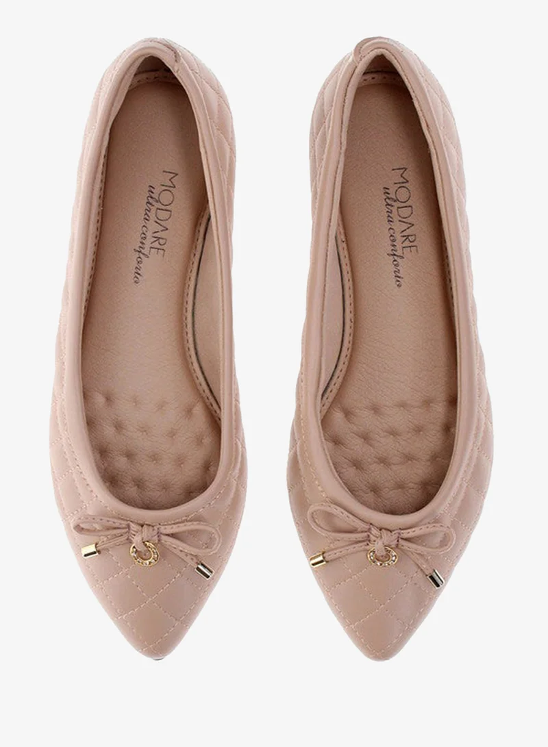 Modare Beige Stylish Ballerina Shoes for Women and Girls – Lightweight Flat Slip-On Flats | Casual Comfort Shoes | Soft Insole Dressy Footwear | Ideal for Office, School, Travel & Daily Wear for Women | Best Price UAE
