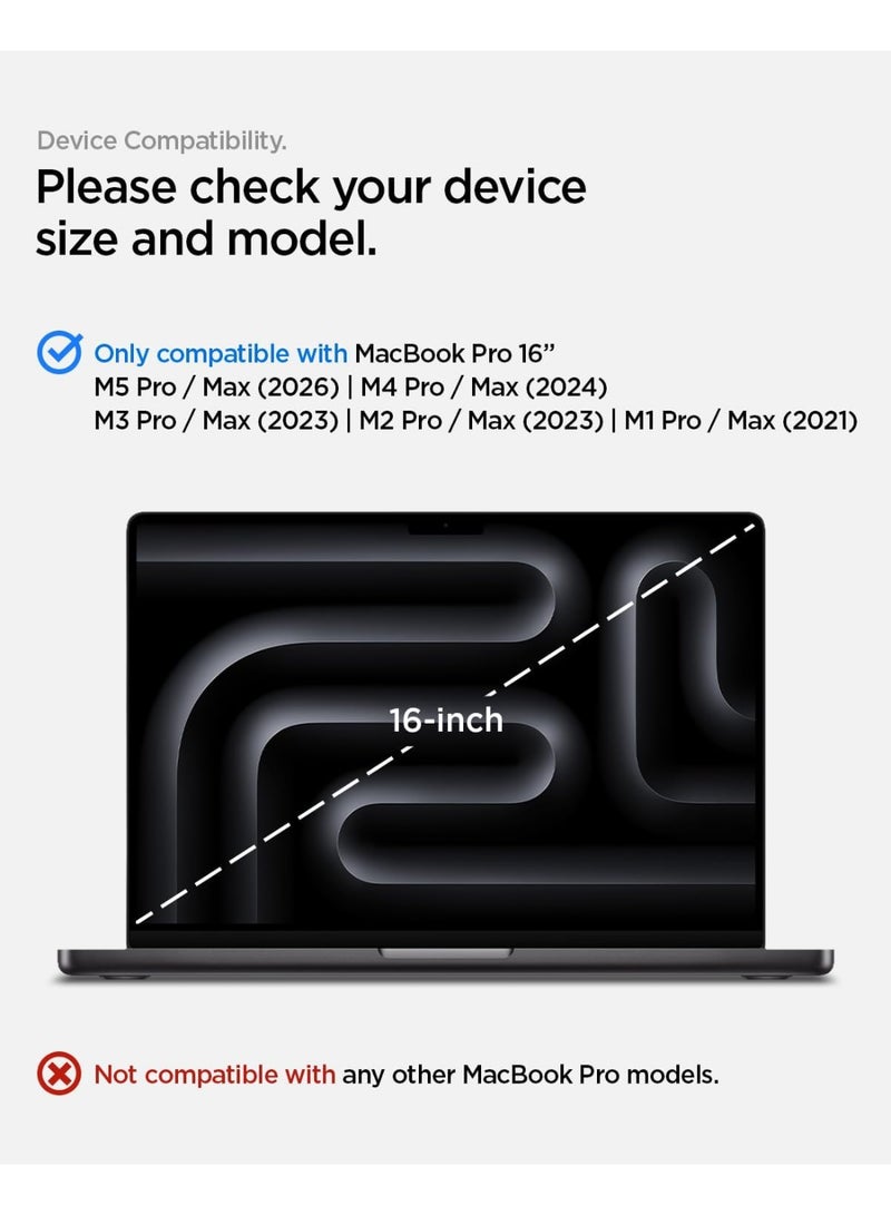 Spigen MacBook Pro 16 inch Screen Protector GLAStR Slim [Premium Tempered Glass] (M5 Pro / M5 Max / M4/M3/M2/M1 series) 2026-2021 - Image 2