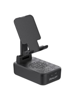 Zealot ZEALOT Z7 10W Bluetooth Speakers Folding Mobile Phone Holder 2 in 1, Outdoor Portable Speaker Loud Stereo Subwoofer, Desktop Foldable Phone Stand with Speaker, TF Card/ Wireless Multifunctional Speaker, Height And Angle Adjustable Phone Stand  - Image 1