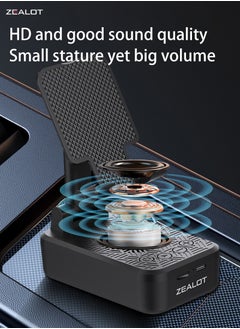 Zealot ZEALOT Z7 10W Bluetooth Speakers Folding Mobile Phone Holder 2 in 1, Outdoor Portable Speaker Loud Stereo Subwoofer, Desktop Foldable Phone Stand with Speaker, TF Card/ Wireless Multifunctional Speaker, Height And Angle Adjustable Phone Stand  - Image 5