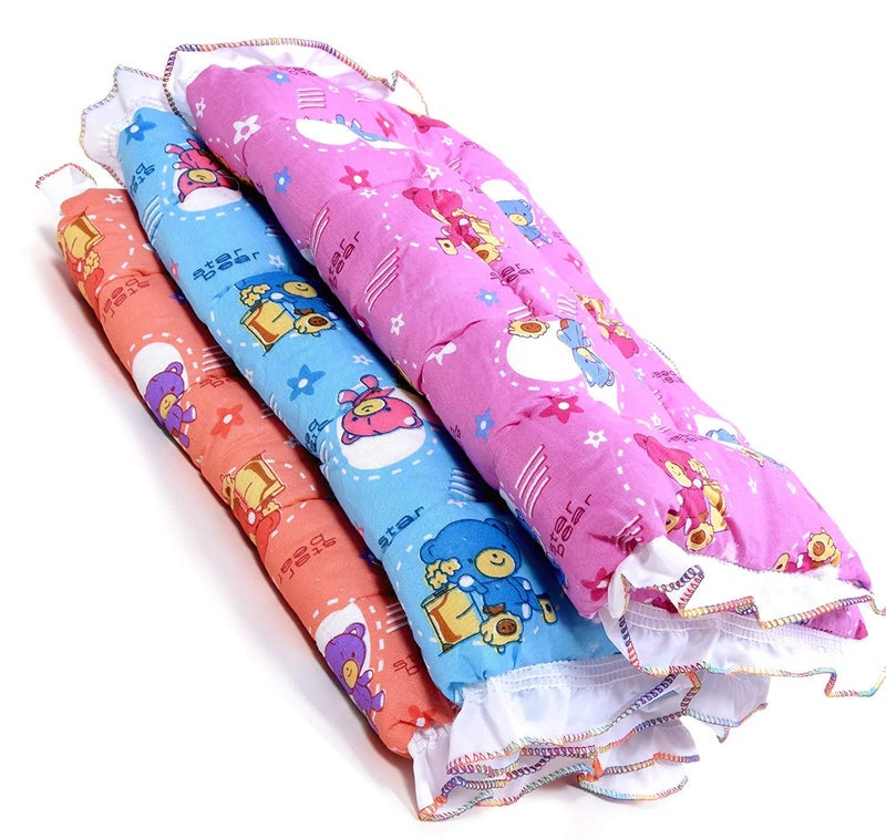 NEW ERA NewEra New Born Babies Bed Sheets Cotton Swaddle Wrap, Newborn Baby Lacy Muslin Godari, Cradle Bed, Baby Bed for 0 to 6 Months All (Multicolor) (Pack of 3)  - Image 5