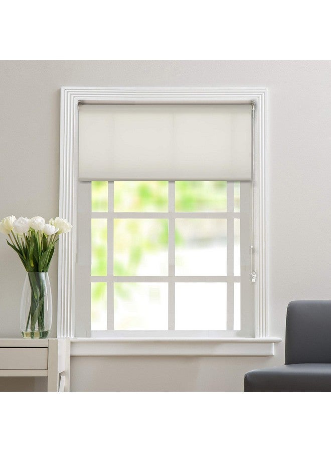 Deco Window Semi-Blackout Roller Blinds for Windows (32 Inches W X 84 Inches H, Snow White) Light Filtering Roll-Up Shades Sun UV Protection for Home & Office - Image 2