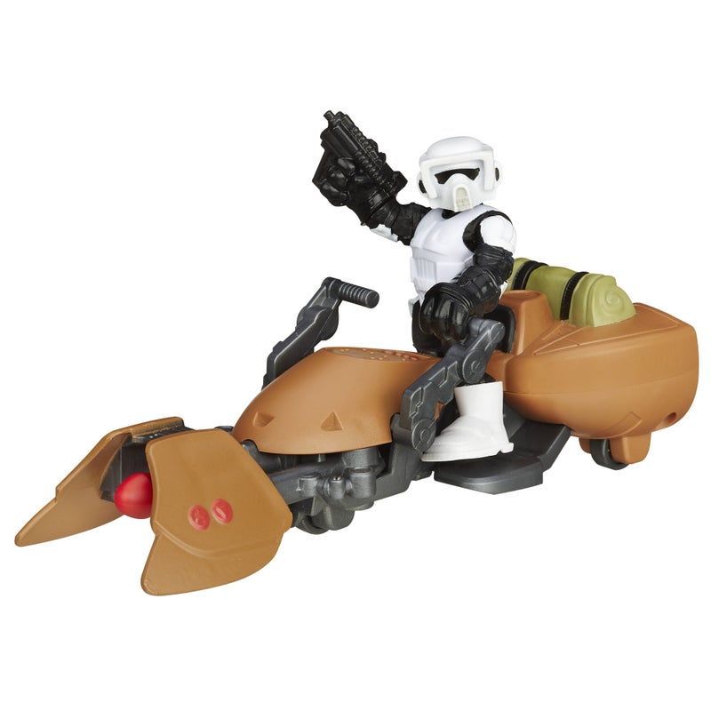 Playskool Heroes Star Wars Galactic Heroes Speeder Bike and Scout Trooper - Image 3