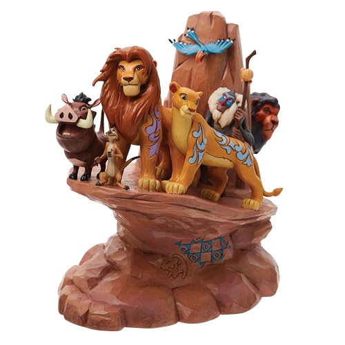 Enesco مجسم فخر الصخور المنحوت من الحجر من مجموعة إنيسكو تقاليد ديزني بواسطة جيم شور - مجسمات ديزني مصنوعة يدويًا ومطلية، 9 بوصة - Image 1