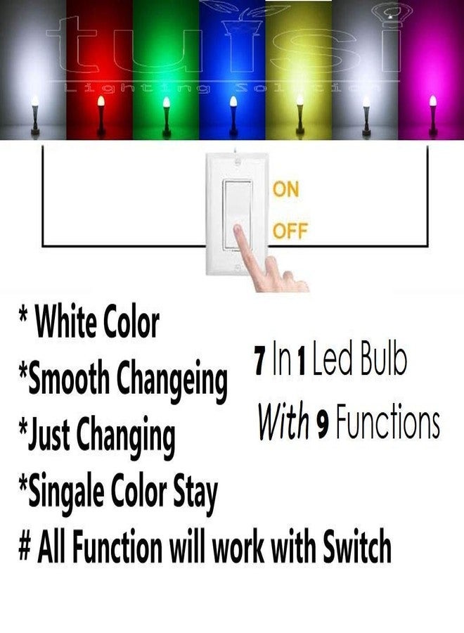 سونيك مصباح سونيك 7 في 1 LED، مصنوع من مواد خام، مزود بـ 7 ألوان LED ولوحة دوائر مطبوعة DOB، عبوة من 5 مصابيح، متعدد الألوان - Image 3