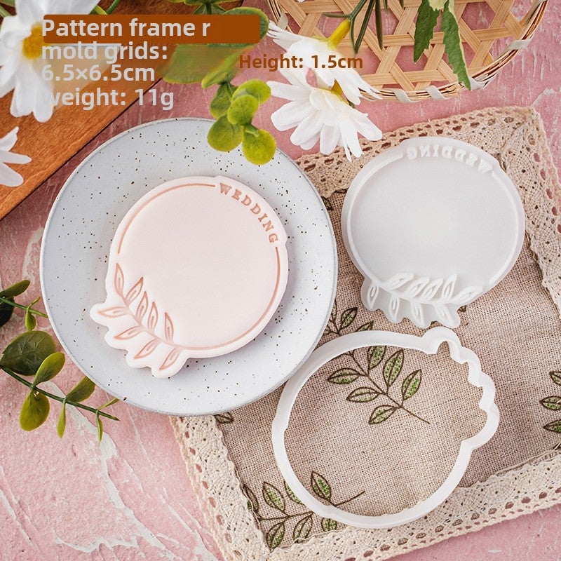 Korean Style Fondant Cookie Mold for Wedding PC0679-Pattern Frame R