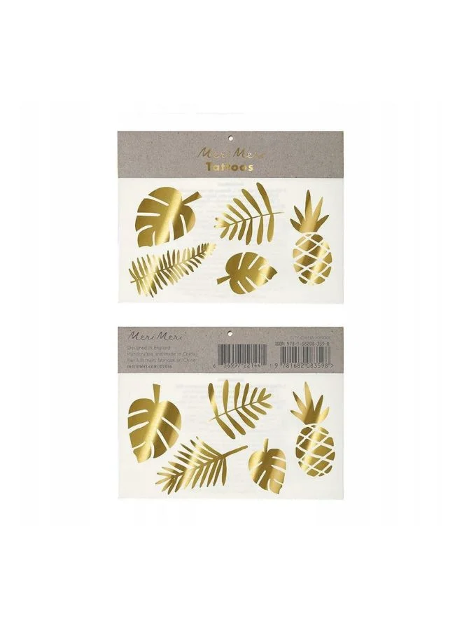 Meri Meri Gold Tropical Tattoos