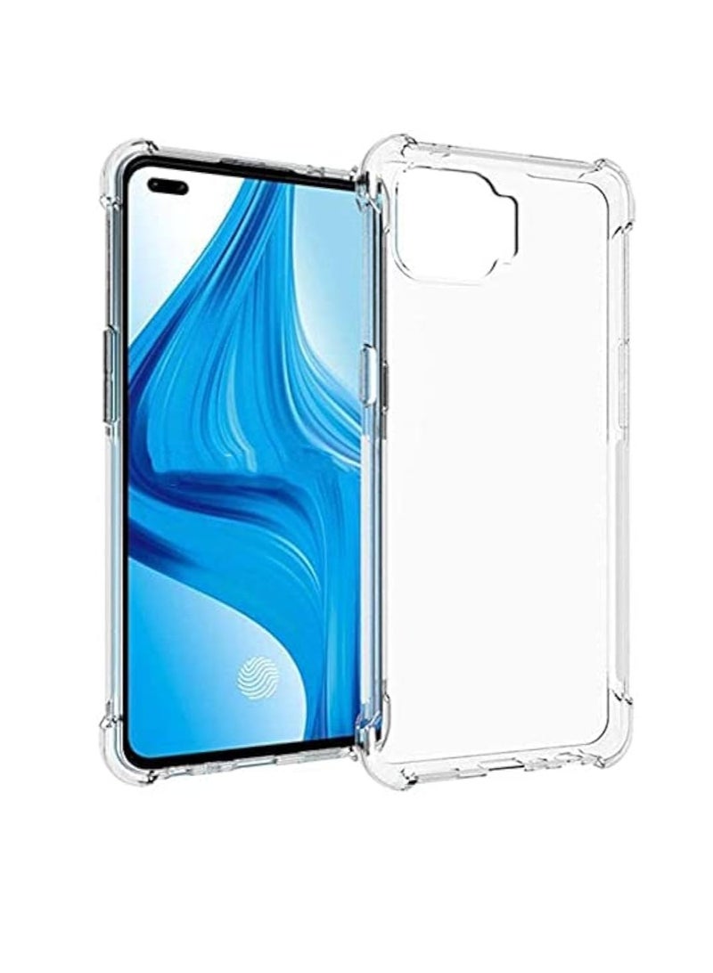 For OPPO f17 / A73 2020 Clear TPU Bumper Cushion Cover with Reinforced Corners - Clear