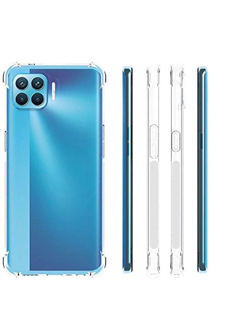 For OPPO f17 / A73 2020 Clear TPU Bumper Cushion Cover with Reinforced Corners - Clear