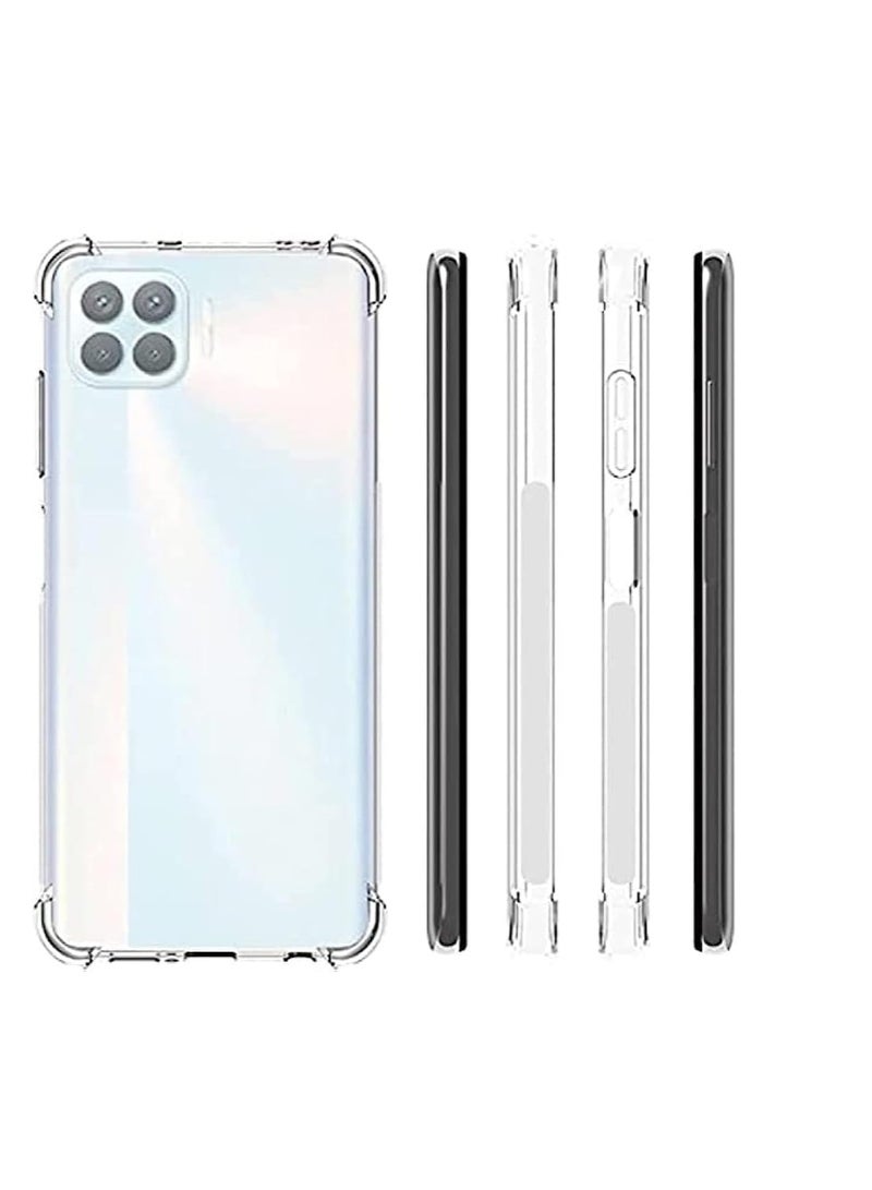 For OPPO f17 / A73 2020 Clear TPU Bumper Cushion Cover with Reinforced Corners - Clear