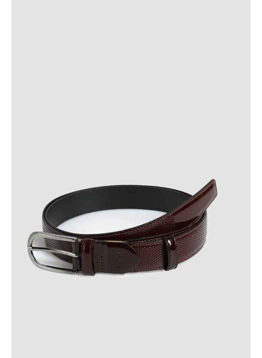 دي أس دامات Ds Groom Burgundy Patterned Belt