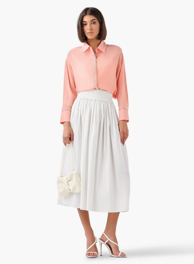 Splash FAV Shirt with Pearl Embellishment and Long Sleeves - Image 2