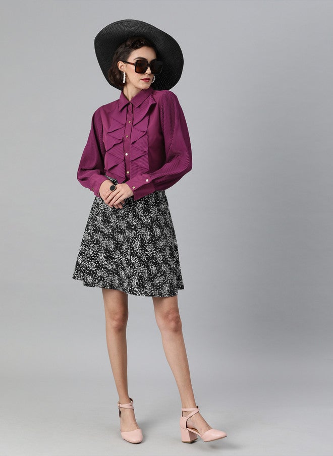 PlusS Purple Casual Shirt for Women - Image 3
