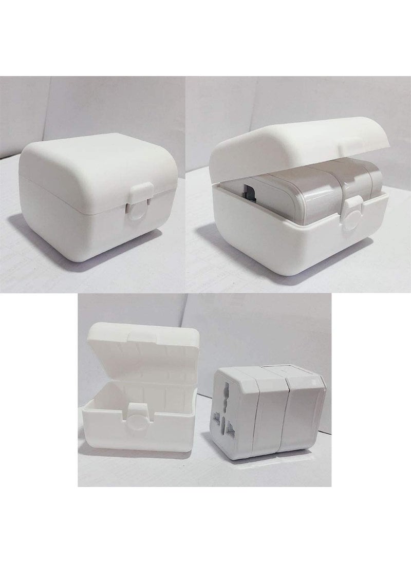HI PLASST PINS N PLUGS HI PLASST PINS N PLUGS International World Travel Adapter Wall Charger Allinone Universal Plug for US Japan UK Europe Australia Canada with Carry Case White  - Image 2