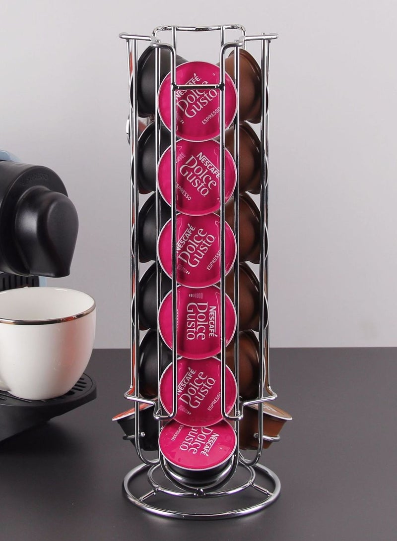Coffee Capsule Metal Storage Rack Silver 34*12*12cm  - Image 1