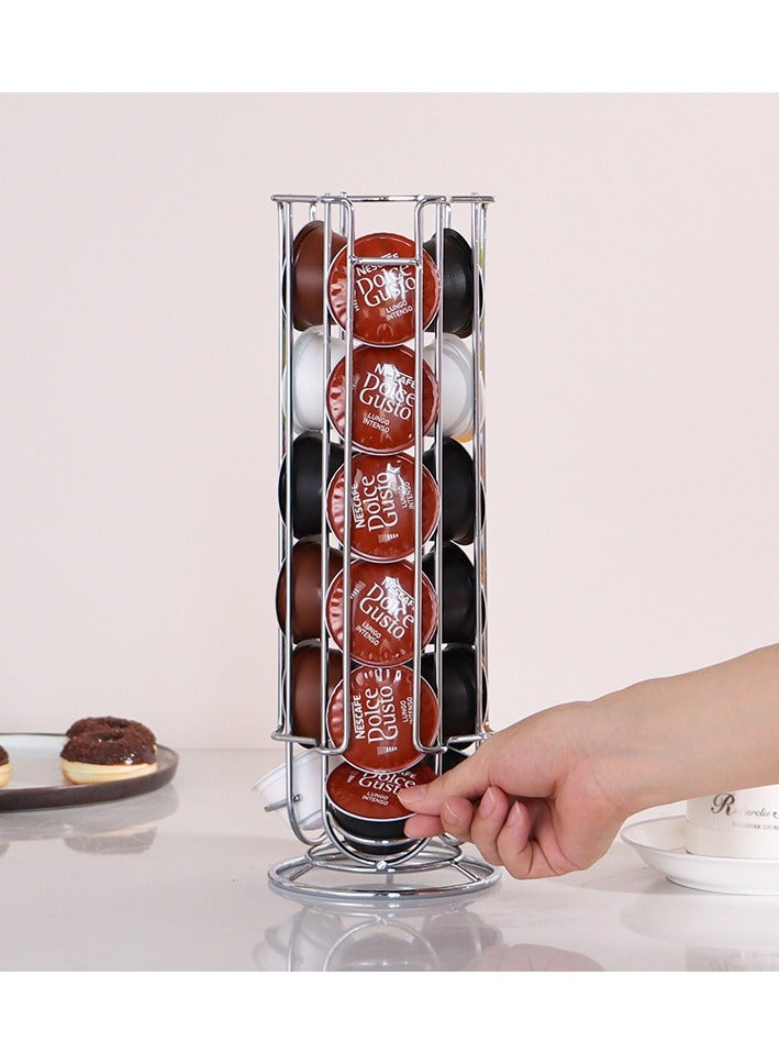 Coffee Capsule Metal Storage Rack Silver 34*12*12cm  - Image 3