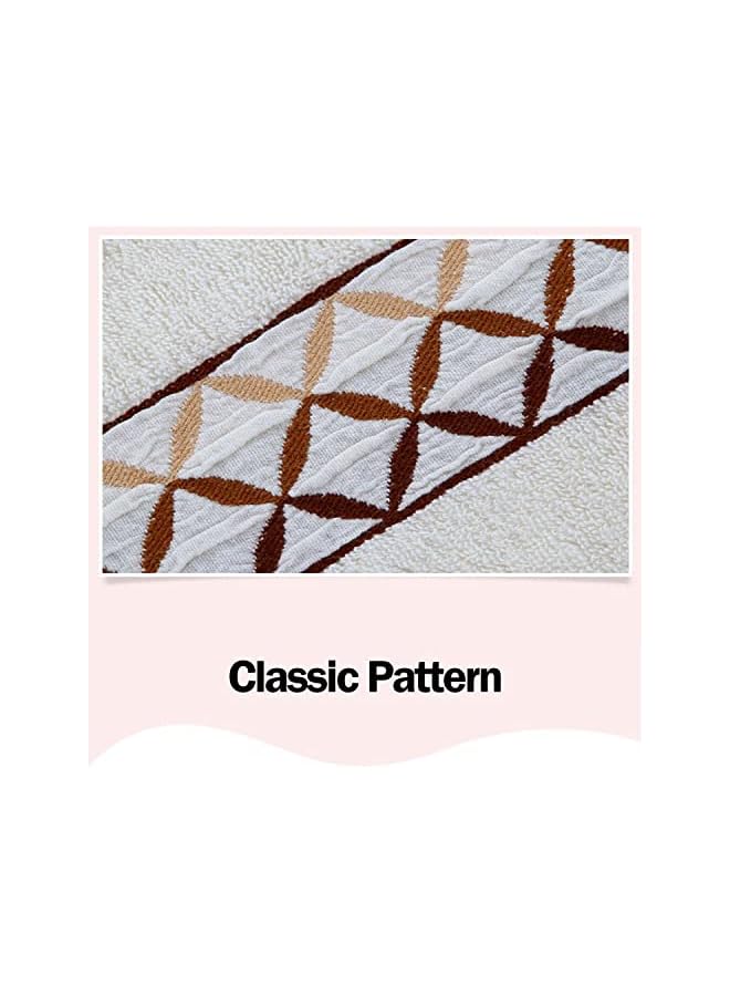 The Bros Hand Towels, 4 Pcs 100% Cotton Face Towels Ultra Soft and Highly Absorbent Washcloth Towel for Hotel & Spa or Home Quality Hand Towels(Gray/White/Blue 34 x 74 cm) - Image 4