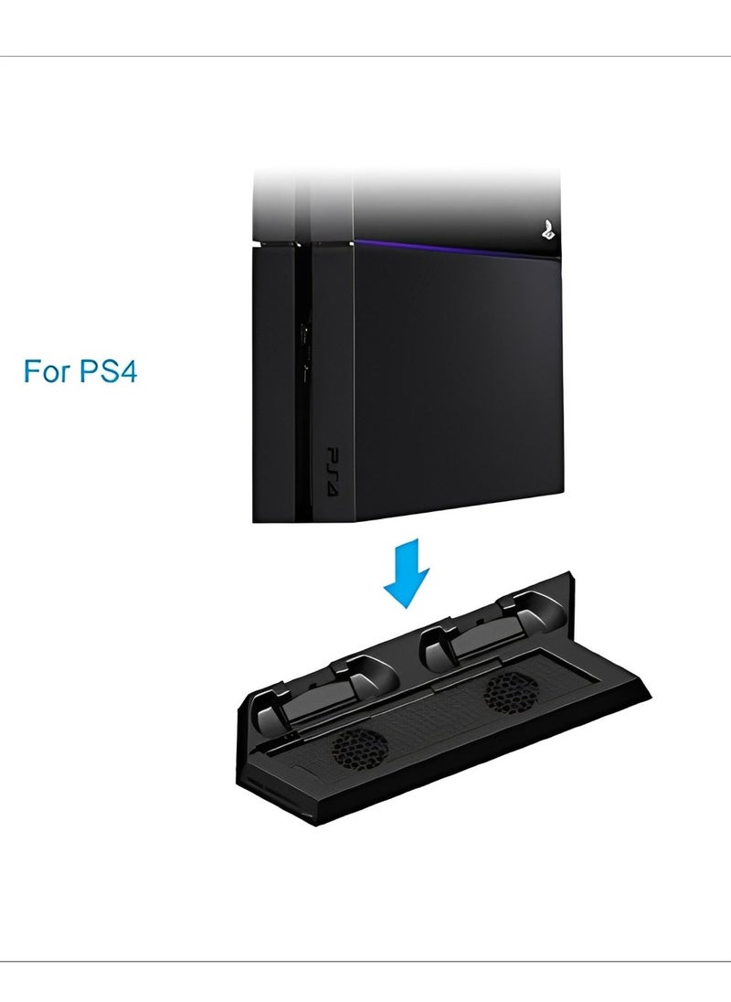 DOBE - G-Dreamer Dobe Ps4 Pro Dual Charging Dock Veritcal Stand Usb Hub With Cooling Fan For Sony Playstation 4 Pro And Ps4 Slim System - Image 1