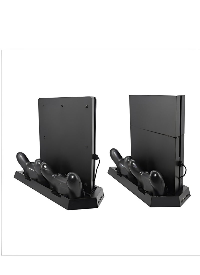 DOBE - G-Dreamer Dobe Ps4 Pro Dual Charging Dock Veritcal Stand Usb Hub With Cooling Fan For Sony Playstation 4 Pro And Ps4 Slim System - Image 1