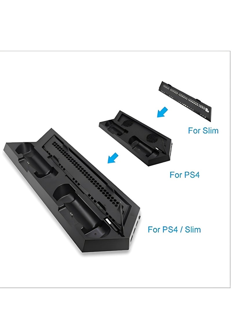 DOBE - G-Dreamer Dobe Ps4 Pro Dual Charging Dock Veritcal Stand Usb Hub With Cooling Fan For Sony Playstation 4 Pro And Ps4 Slim System - Image 1