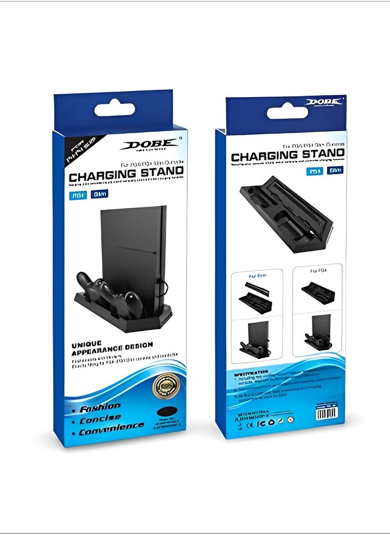 DOBE - G-Dreamer Dobe Ps4 Pro Dual Charging Dock Veritcal Stand Usb Hub With Cooling Fan For Sony Playstation 4 Pro And Ps4 Slim System - Image 1