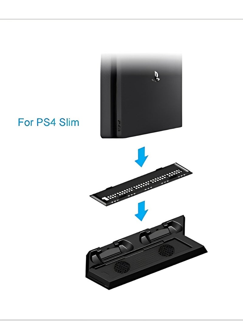 DOBE - G-Dreamer Dobe Ps4 Pro Dual Charging Dock Veritcal Stand Usb Hub With Cooling Fan For Sony Playstation 4 Pro And Ps4 Slim System - Image 1