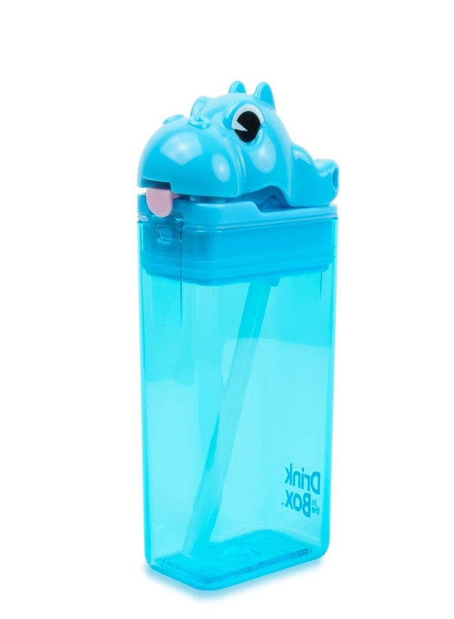 Precidio New Drink in the Box FunTops Eco-Friendly Reusable Drink Container Design, 8oz (Hippo) - Image 1