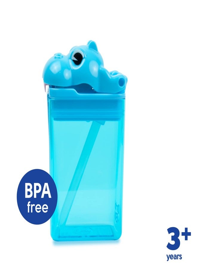 Precidio New Drink in the Box FunTops Eco-Friendly Reusable Drink Container Design, 8oz (Hippo) - Image 3