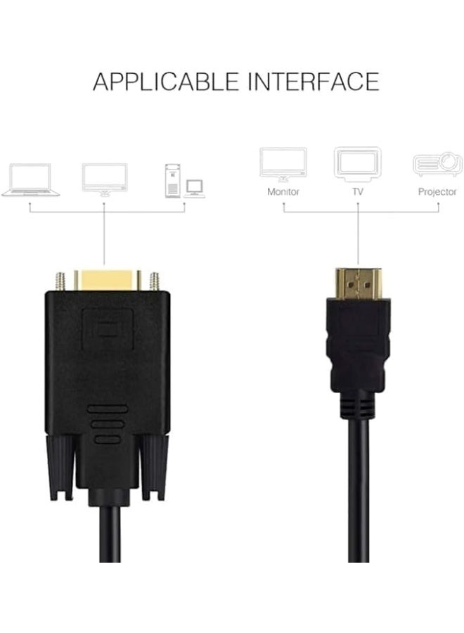 Salab HDMI to VGA Cable 1.8M- 1080P HDMI Male to VGA Male Video Converter Cable Laptop to Monitor & Projector Cable PC, HDTV, DVD Compatible Windows Supported 1pc - Image 3