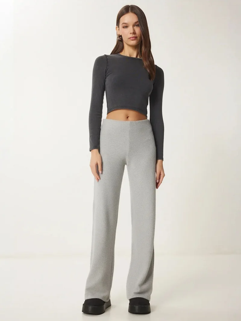 Lovely Istanbul ISTANBUL Soft Textured Wide Leg Pants