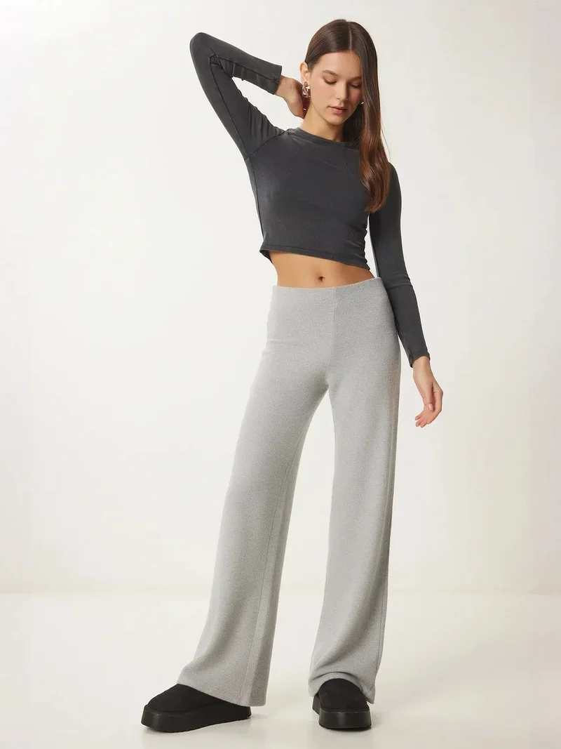 Lovely Istanbul ISTANBUL Soft Textured Wide Leg Pants
