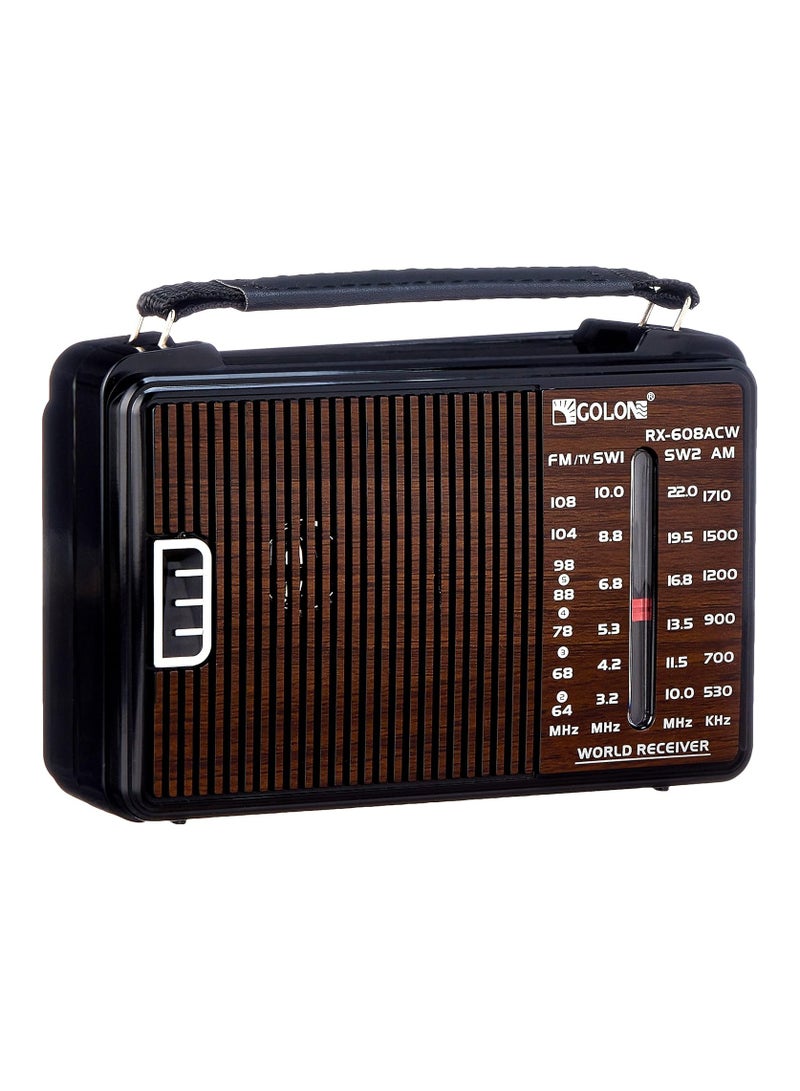 جولون راديو كلاسيكي محمول RX-608ACW بني - Image 1